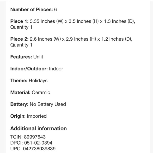 Target Themed Ceramic Ornament Set HTF - Picture 4 of 14